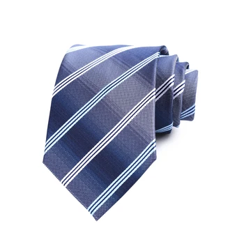 Елегантен мъжки вратовръзка 8 см в синята лента с галстуками в лента за мъжки ризи, вратовръзки от полиестер и жакард, аксесоари за бизнес партита