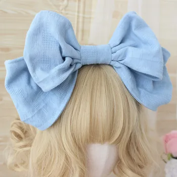 Оригинален памук обръч за коса с лък за ръчна работа, цвят сладък сладолед за момичета в стил Лолита КС