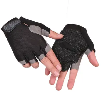 Полупальцевые велосипедни ръкавици на открито със защита от подхлъзване и пот за мъже и жени, полупальцевые спортни ръкавици със защита от удари
