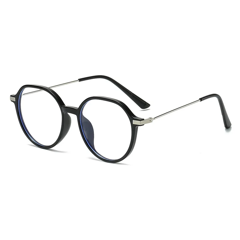Модни градиентные обикновена очила, Нова кръгла дограма, блокиране на синя светлина, Офис компютърни очила с защита от синя светлина, мъжки дамски слънчеви очила . ' - ' . 5