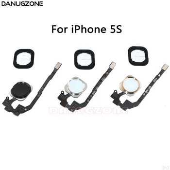10 бр./лот за iPhone 5S 5SE 5 5G 5C Бутон Home Менюто на клавиатурата гъвкав кабел