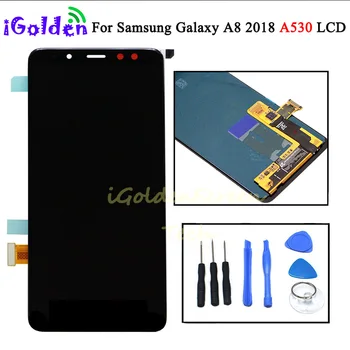 100% Тестван За Samsung Galaxy A8 2018 A530 A530F A530DS A530N SM-A530N LCD сензорен дисплей, Дигитайзер, възли За Samsung LCD A530