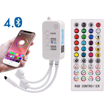 12 В 24 В RGB Led Дистанционно Управление 40 клавиши Комплект Bluetooth-съвместими с Дистанционно Управление Smart Switch 6A 3CHX2A Регулатори за RGB Led Лента