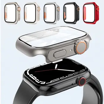 1БР Промяна на Ultra Case за Apple Watch PC закаленную защитно фолио за екрана 8 7 6 5 4 45/44/41/ 40 мм Ултра 49 мм рамка на най-новата