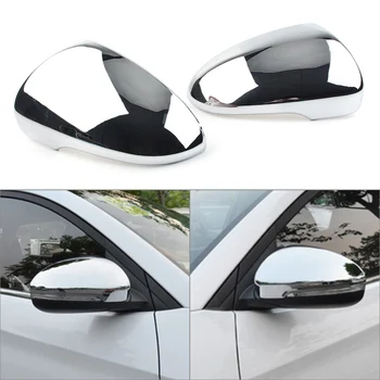 2 бр./чифт автомобилни огледала за обратно виждане, тампон на страничните огледала за обратно виждане, хромирана декорация за Hyundai Tucson 2015 2016 2017 2018 2019 2020