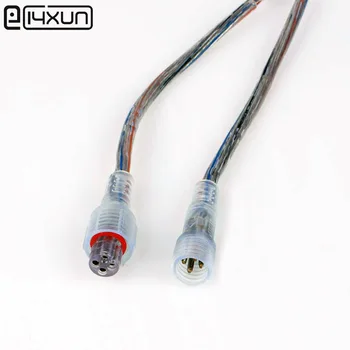 2 чифта = 4шт 4pin Led Цветна Водоустойчива Лента Конектор Мъжки Женски DC Power Jack Plug Адаптер с кабел 150 мм за 5050 RGB ект