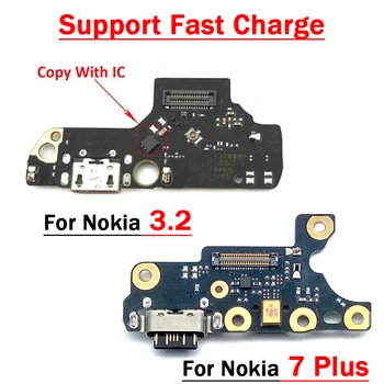 20 бр/лот , За Nokia 7 Plus 3.2 5.3 Нов USB порт За Зареждане на Док Конектор Заплата Зарядно Устройство Гъвкав Кабел За Зареждане на Резервни Части