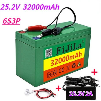 24v 32.0 Ah 6s3p 18650 литиево-йонна батерия 25.2 v 32000mah електрически велосипед, мотопед/електрическа/акумулаторна литиево-йонна батерия със зарядно устройство
