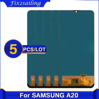 5 бр. AAA + За Samsung A20 LCD екран със сензорен цифрователем в Събирането, Резервни Части за Ремонт на A205 A205F SM-A205F A205FN