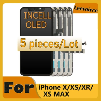 5 бр./Лот, INCELL OLED LCD За iPhone 11 X XR XS-XS MAX, LCD сензорен дисплей, Дигитайзер, В Събирането, Подмяна AAA + Тестван