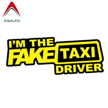 Aliauto Забавни автомобилни стикери I ' m The Fake Taxi Driver Decal Accessories PVC за Volkswagen Polo, Golf 17см * 7см
