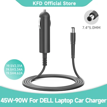 KFD 45 W 65 W 90 W За лаптоп Dell зарядно за Кола dc Адаптер за захранване 19.5V3.34A 19.5V4.62A N4050 D800 D610 D620 E5530 E5400 E6400 E6500