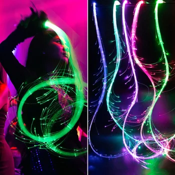 RGB Led Оптичен танц камшик 4 Режима на Акумулаторна батерия Светлинен Размахивающий камшик за денс парти, нощен бар, кабелна телевизия, Бар, Декор, реквизит