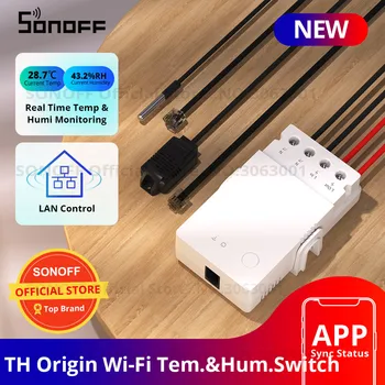 SONOFF TH Origin Wifi Ключ Контролер за Умна къща Превключвател за контрол на температурата и влажността 20A Макс SONOFF TH10/16 Обновена версия на