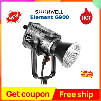 SOONWELL Element G900 2600K-6000K Двуцветен светодиоден Стробоскоп За Фотография, Водоустойчива лампа за video studio с монтиране Bowens мощност 900 W
