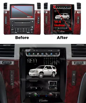 Tesla Екран На Android Радио Авто Мултимедиен Плеър За Cadillac Escalade 2007 2008 2009 2010 2011 2012 Авто Аудио Стерео Главното Устройство