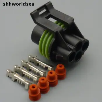 worldgolden 5/30/100 комплекти 4pin 4way 1,5 мм автоматично щекер сензор за кислород, водоустойчив конектор за окабеляването