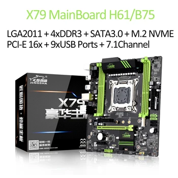 X79 дънна платка Настолна ATX 4 DDR3 Памет 64 GB дънна Платка Gigabit NIC LGA2011 Процесор SATA3.1 2.0 М. на 2 Интерфейс NVME 7.1 Канала