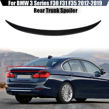 Авто заден спойлер, издатина крило за BMW 3 series F30 F31 F35 2012-2019, стил MP, лъскаво черно и багажник, спойлери за багажник, броня