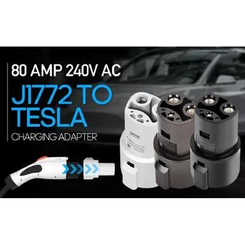 Адаптер за зареждане на электромобиля 80A Зарядно Устройство Supercharger Type1 Към Адаптер Tesla EV J1772 към адаптер Type 1 EV converte за Tesla