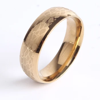 годежни пръстени 6 мм златен цвят, леопардовые пръстен на пръста си от неръждаема стомана 316L за жени на едро