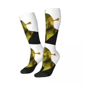 Дамски спортни чорапи с Дуэйном Шреком, модни чорапи до коляното с 3D принтом американски актьор Джонсън, спортни чорапи до бедрото на открито
