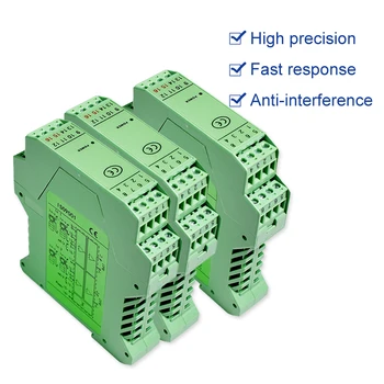 две метални предавател на сигнала, отразител на сигнала, канал 1 4-20 мА, модул за изолация на аналоговия сигнал, разпределение 0-10 В