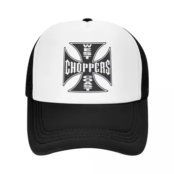 Изработена по поръчка бейзболна шапка на West Coast Iron Cross Choppers за мъже и жени, дишаща шапка на шофьор на камион, градинска