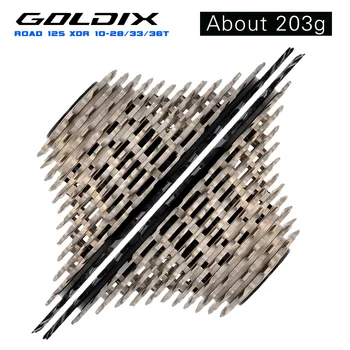 Касета GOLDIX 12s weg xdr 10-28 T 10-33 T 10-36 t k7 staal cnc lichtgewicht tandwiel voor elektronisch schakelen r9270 r8170 кръста