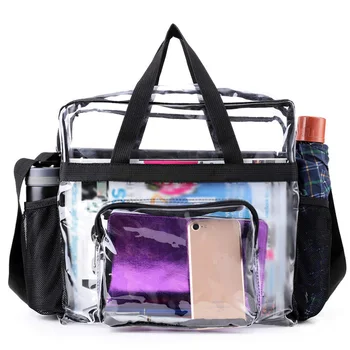 Косметичка Голям Капацитет от PVC Пътни Прозрачни козметични чанти за Грим със Здрава Дръжка за Любителите на Грим Beauty Блогър