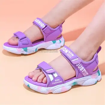 Летни детски сандали за момичета, дишаща мека удобна детска градинска и плажна лека обувки