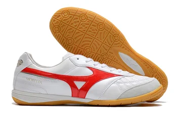Неподправена Мъжки Спортни обувки Мизуно Creation MORELIA IC M8, улични обувки Мизуно Бял/червен цвят, Размер Eur 40-45