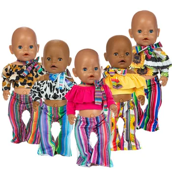 Нов комплект дрехи за кукли от три елемента, подходящ за 43-сантиметровой детски кукли, дрехи за кукли Реборн, Аксесоари за Кукли Реборн