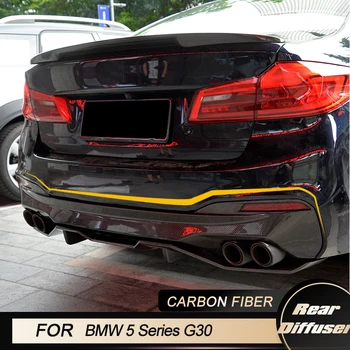 Преносимото Дифузер на Задната Броня За BMW Серия 5 G30 M Sport Sedan 540i 2017-2022 Дифузер на Задната Броня От Въглеродни Влакна