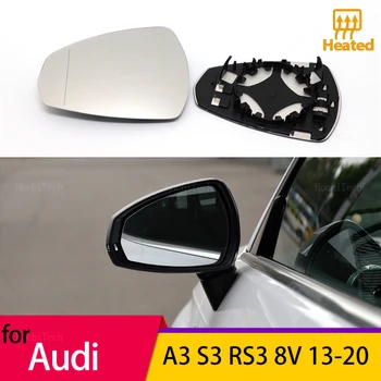 Стъкло ляво и дясно на страничните огледала за обратно виждане Широкоъгълен външен вид за задно виждане за Audi A3 S3 RS3 RS A S 3 2013-2020 Аксесоари