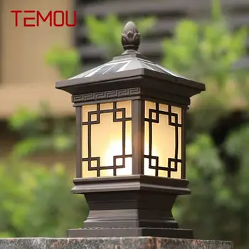 Уличен слънчева светлина TEMOU, класически ретро водоустойчива лампа за вътрешния двор, за украса на градината, на балкона, на вилата, монтиран на стената лампа