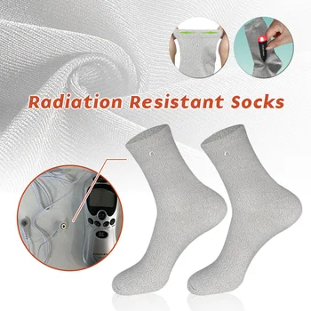 Чорапи от сребро влакна, радиационно-устойчиви, радиочастотно-екранирани Токопроводящие Чорапи, Блокер радиочастотное Електромагнитно излъчване