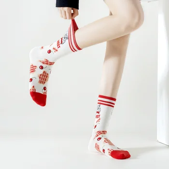 Чорапи с маслена живопис, Чорапи носочные изделия, мъжки чорапи със средни размери, Дамски чорапи Ins, градинска мода, Чорапи за двойки, Модни чорапи Harajuku Kawaii