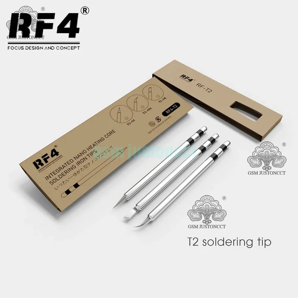 RF4 Вграден Загряване на топла ядро паяльника T2 за коса се Прилага Само към заваръчната станция RF4-ONE Поддръжка на телефонната слушалка Flying Wire . ' - ' . 0