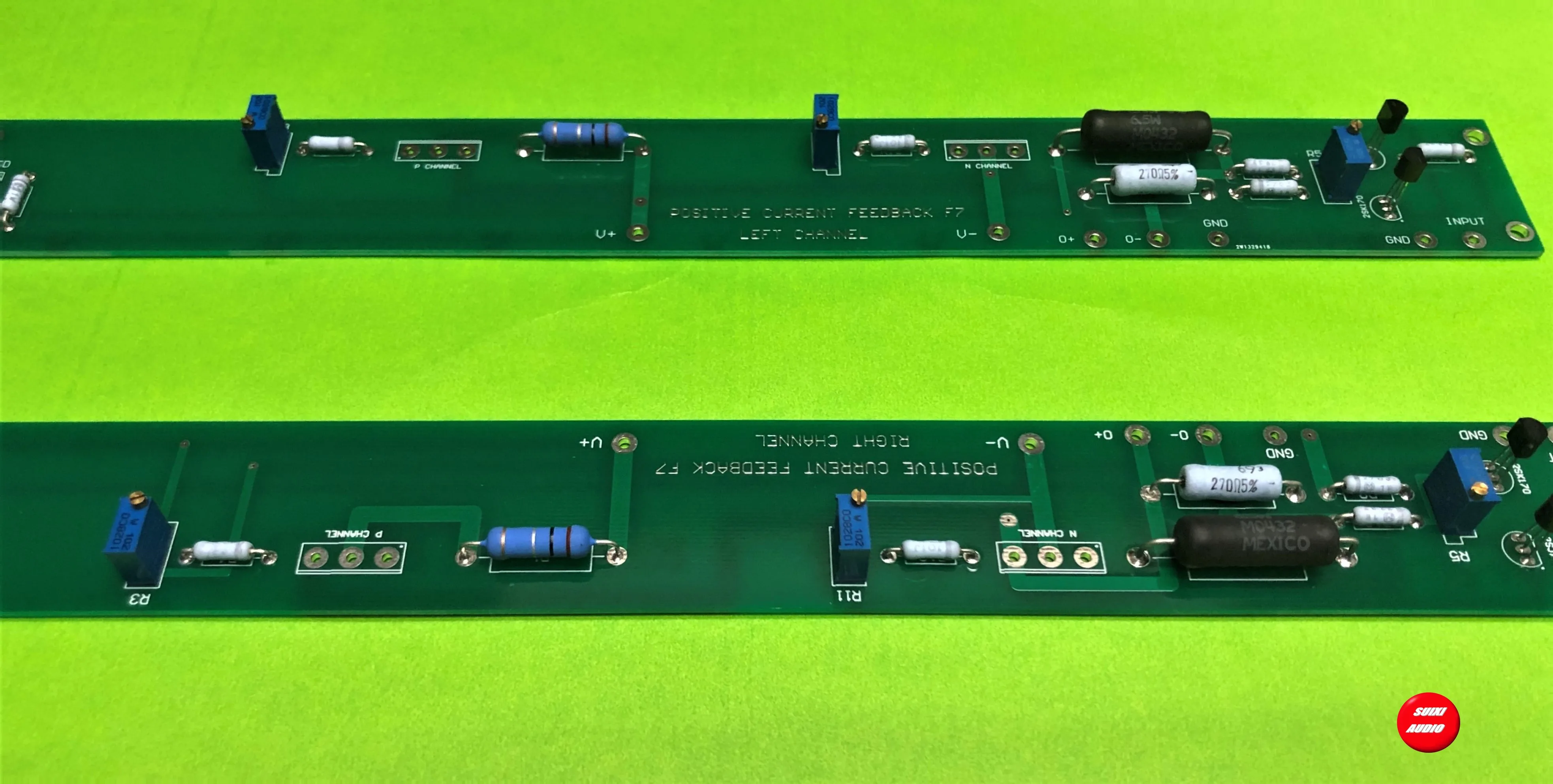 1 Чифт усилватели на мощност PCF F7 мощност 1 Ват/импеданс: 10 (вход RCA) с пълен набор от регулираните оригинални резистори . ' - ' . 0