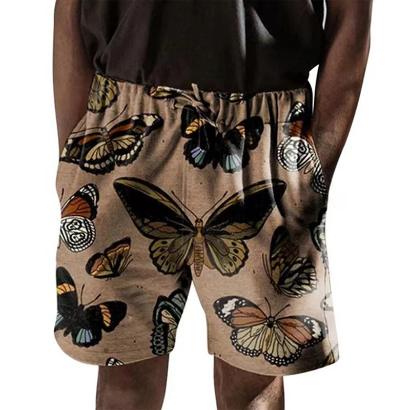 Модни Нови къси панталони, мъжки ежедневни панталони за джогинг, летни мъжки свободни шорти за бягане, къси панталони с винтажным принтом, градинска облекло . ' - ' . 0