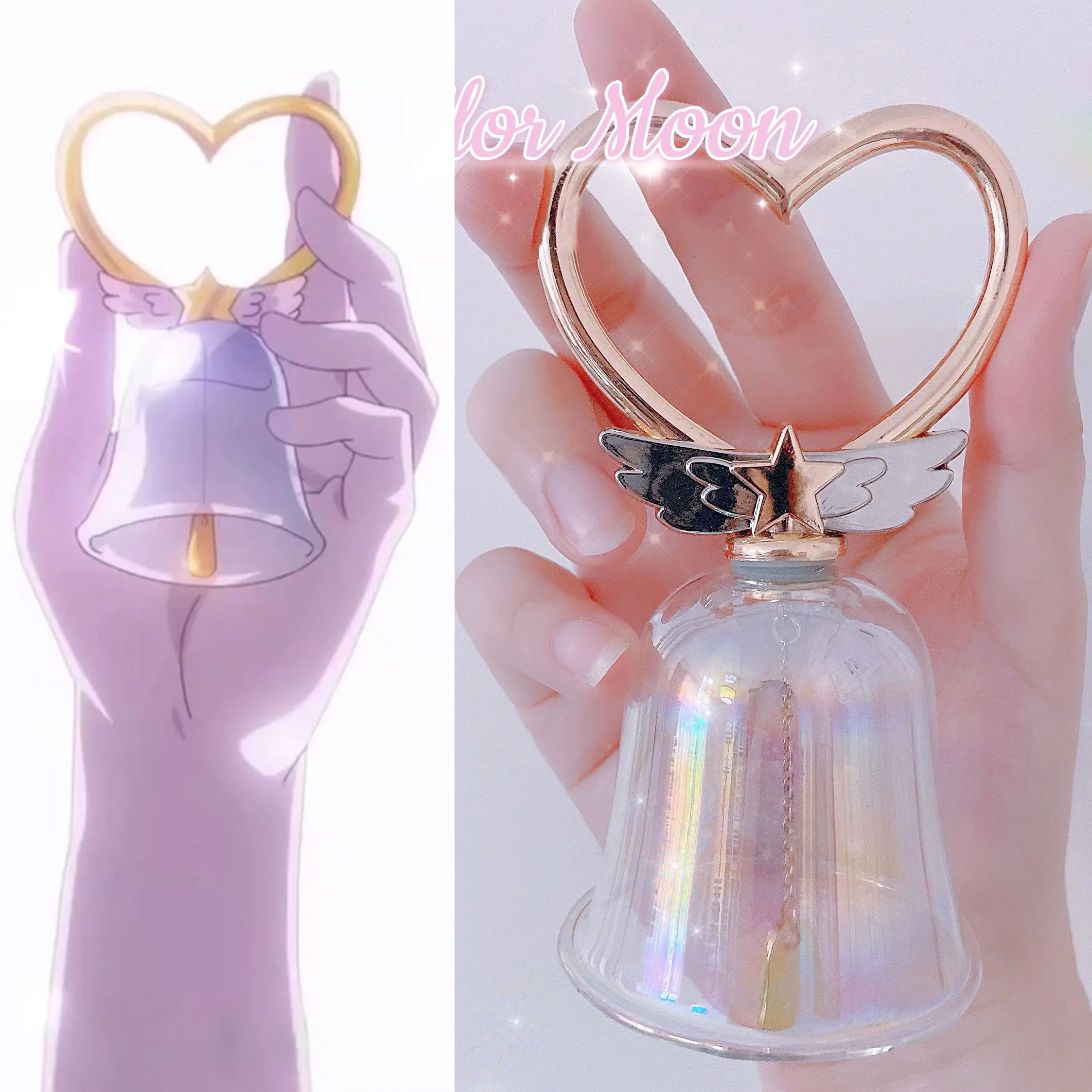 Аниме Sailor Moon, кристална музикални камбани, стъклен звънец, комплект 