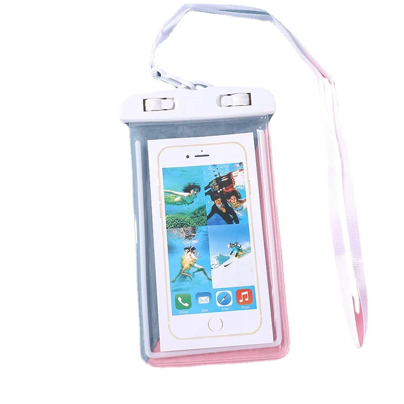 Нова 1 бр. светещ водоустойчива чанта за мобилен телефон Прозрачен водоустойчив калъф за гмуркане със сензорен екран, запечатани водоустойчива чанта за гмуркане . ' - ' . 0