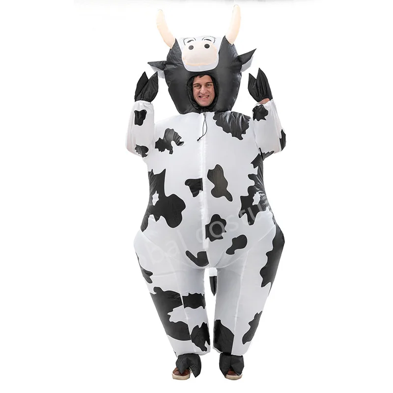 Надуваем костюм на крава за cosplay, забавно облекло с животни за мъже и жени, карнавальное шоу, Ден на Благодарността, празнична рокля маскарадное . ' - ' . 1