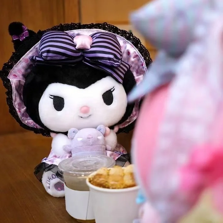 Колекция рокли Kawaii Sanrio Lolita, плюшен кукла Kuromi Melody, мультяшная кукла с пълнеж от памук, Малко окачване, подарък за момичета . ' - ' . 1