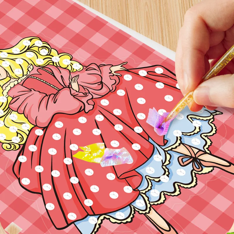 Направи си сам принцеса Рокля Енергичен книга на стикери за обличане на принцеси, етикети за момичета, Мультяшная за оцветяване, Подарък за момичета . ' - ' . 1