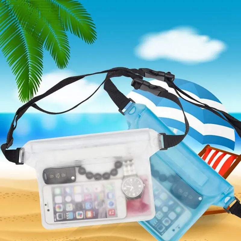 Водоустойчива чанта за гмуркане с шнорхел, колан, суха калъф за телефон, PVC . ' - ' . 1