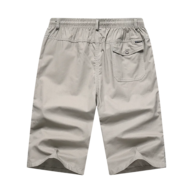 Мъжки свободни ежедневни панталони от 100% памук, директни мъжки плажни шорти от еластична гумена лента на талията, мъжки скъсяване на панталони капри, лято 2023 . ' - ' . 1