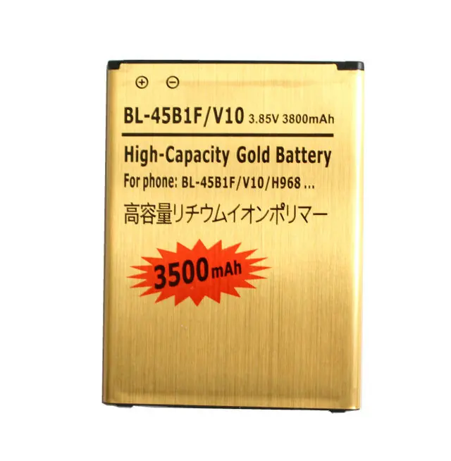 5 бр./лот, 3500 mah, BL-45B1F, 3,85 vdc, Разменени Златен Батерия За LG V10 H968 H961N H900 H901 VS990 F600 F600L F600K H960A LS992 . ' - ' . 2