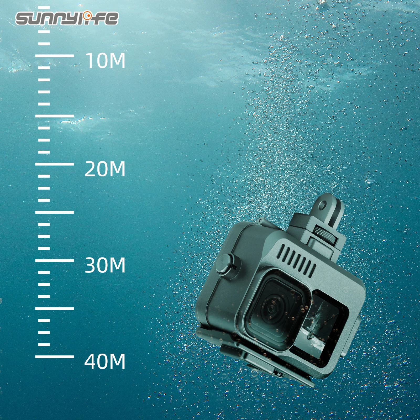 Sunnylife 40 м Водоустойчив калъф Корпус от алуминиева сплав във формата на миди Подводни защитни аксесоари за гмуркане за GoPro 9/10/11 . ' - ' . 2